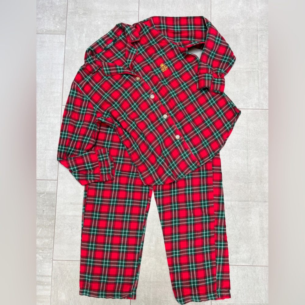 Ralph Lauren plaid pajamas in classic plaid of red/green/wht/blk Size Lg